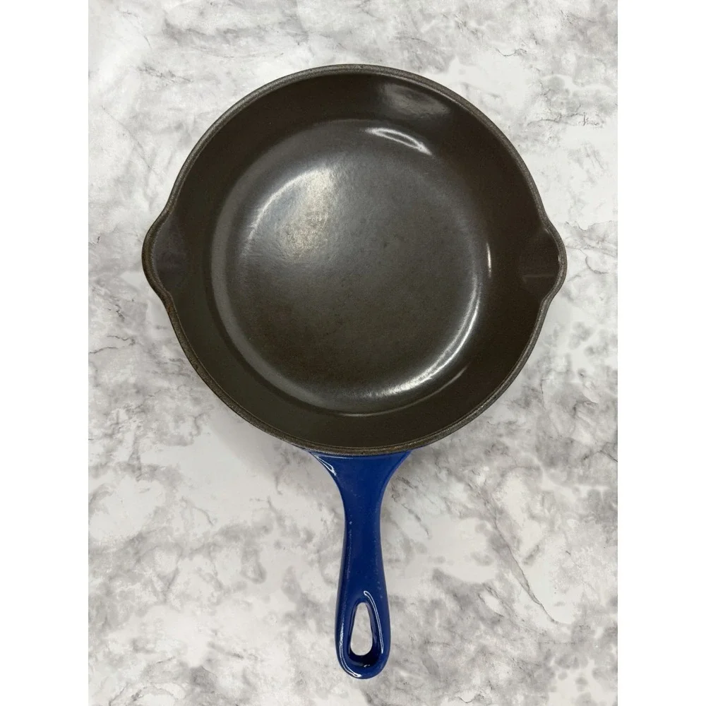 Le Creuset #20 Cast Iron Blue Enameled 7 1/2